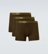 Cdlp Set Of 3 Jersey Boxer Briefs In Green