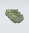 Cdlp Set Of 3 Jersey Briefs In Green