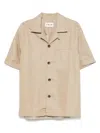 Cdlp Camp-collar Shirt In Gray