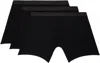 Cdlp Three-pack Black Long Boxer Briefs In Black