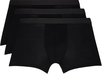 Cdlp Three-pack Black Moisture-wicking Boxer Briefs