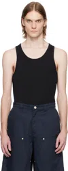 Cdlp Three-pack Black Rib Tank Tops In Black