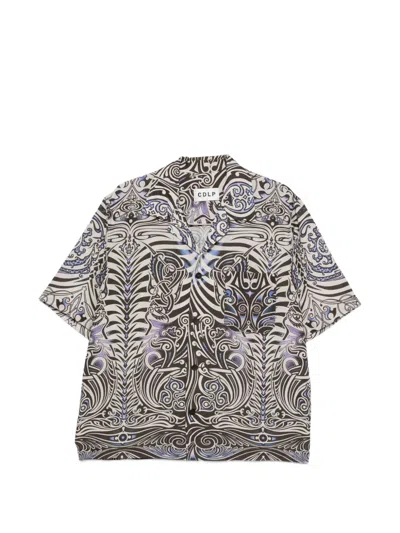 Cdlp Tribal-pattern Camp-collar Shirt In Multi