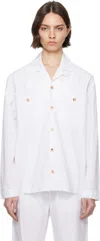 Cdlp White Cotton Overshirt In White