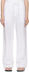 Cdlp White Drawstring Trousers In White