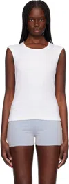 Cdlp White Rib Vest T-shirt In White