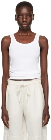 Cdlp Ribbed Tencel Lyocell-blend Tank In White