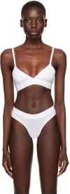 Cdlp White Triangle Bralette In White