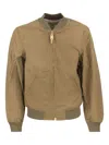 Ceccarelli Cotton Zip-front Bomber Jacket In Brown