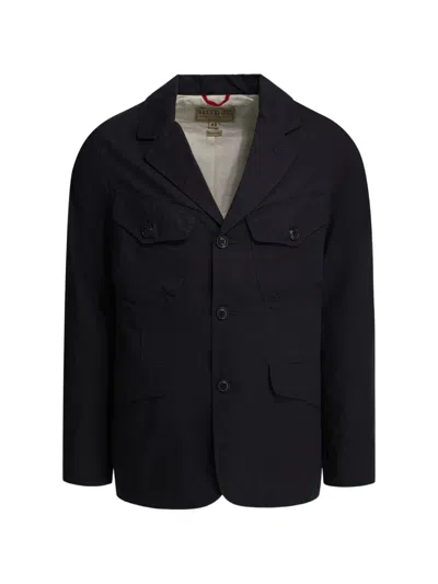 Ceccarelli Four-pocket Cotton Jacket In Blue
