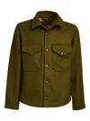 Ceccarelli Heavy Wool Shirt Jacket In Green
