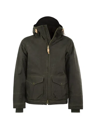 Ceccarelli High-collar Hooded Jacket In Animal Print