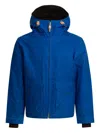 Ceccarelli Hooded Cotton Jacket In Blue