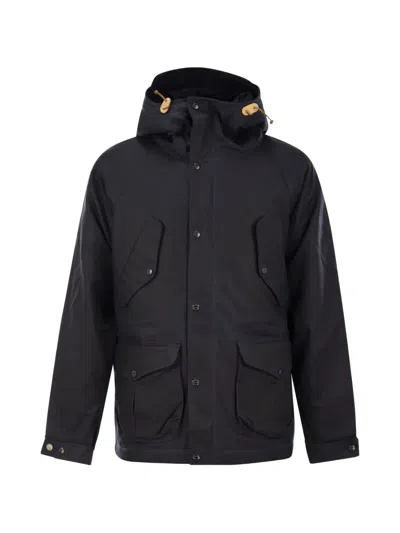 Ceccarelli Paraffin-coated Hooded Parka In Blue