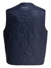 Ceccarelli Quilted Zip-front Gilet In Blue