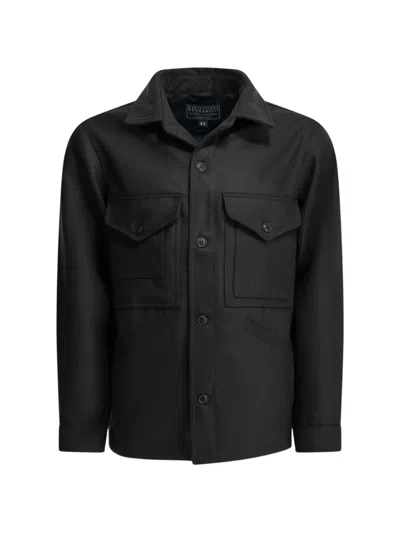 Ceccarelli Wool Pocket-detail Overshirt In Blue