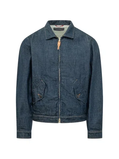 Ceccarelli Zip-up Denim Jacket In Blue