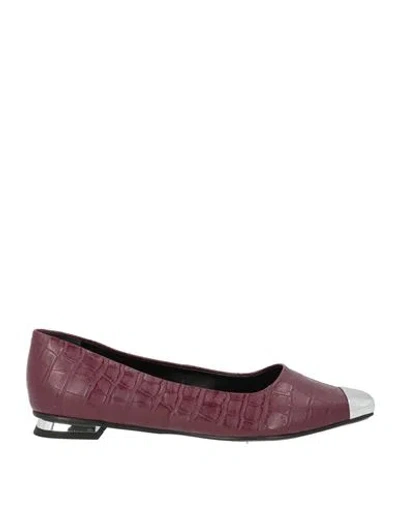 Cecconello Woman Ballet Flats Garnet Size 5 Synthetic Material In Red