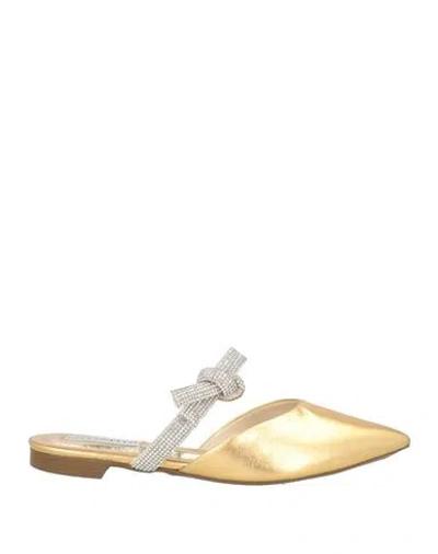 Cecconello Woman Mules & Clogs Gold Size 7 Soft Leather