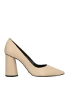 Cecconello Woman Pumps Cream Size 7 Leather In White