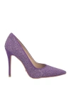 Cecconello Woman Pumps Purple Size 7 Textile Fibers In Purple