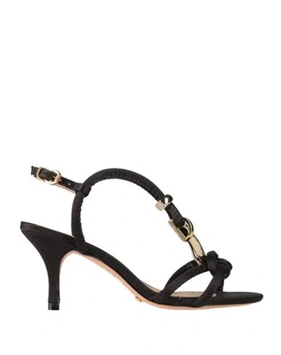 Cecconello Woman Sandals Black Size 5 Textile Fibers