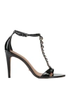 Cecconello Woman Sandals Black Size 7 Textile Fibers