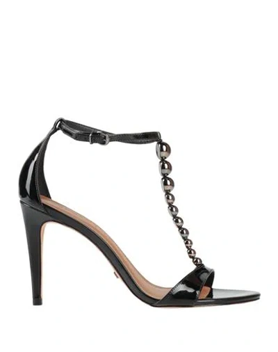 Cecconello Woman Sandals Black Size 7 Textile Fibers