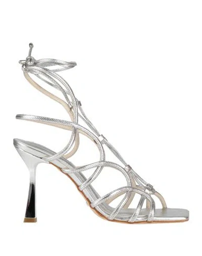 Cecconello Woman Sandals Silver Size 6 Leather