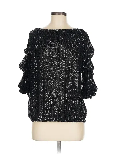 Pre-owned Cece 3/4 Sleeve Blouse In Black