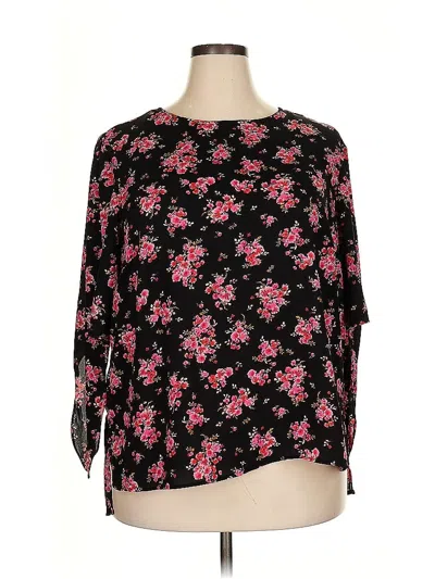 Pre-owned Cece 3/4 Sleeve Blouse In Black