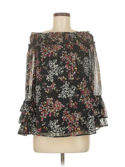 Pre-owned Cece 3/4 Sleeve Blouse In Black