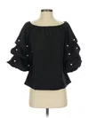 Cece 3/4 Sleeve Blouse In Black