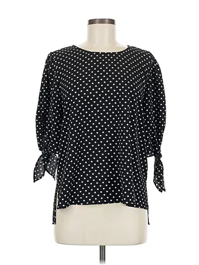 Pre-owned Cece 3/4 Sleeve Blouse In Black