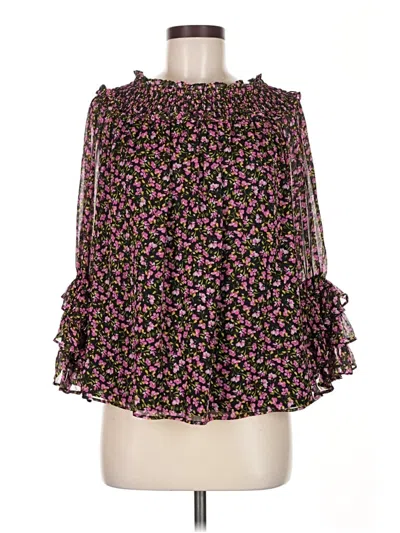 Pre-owned Cece 3/4 Sleeve Blouse In Black