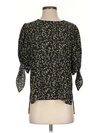 Pre-owned Cece 3/4 Sleeve Blouse In Black