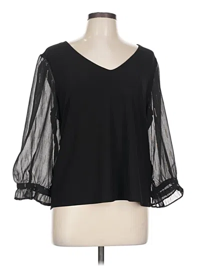 Pre-owned Cece 3/4 Sleeve Blouse In Black