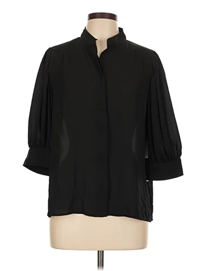 Pre-owned Cece 3/4 Sleeve Blouse In Black