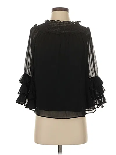 Pre-owned Cece 3/4 Sleeve Blouse In Black