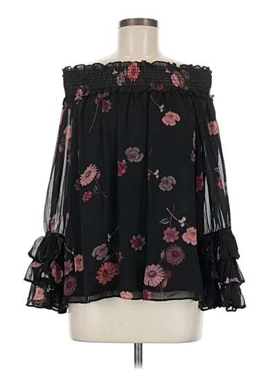 Pre-owned Cece 3/4 Sleeve Blouse In Black