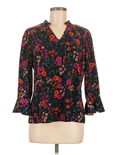 Pre-owned Cece 3/4 Sleeve Blouse In Black