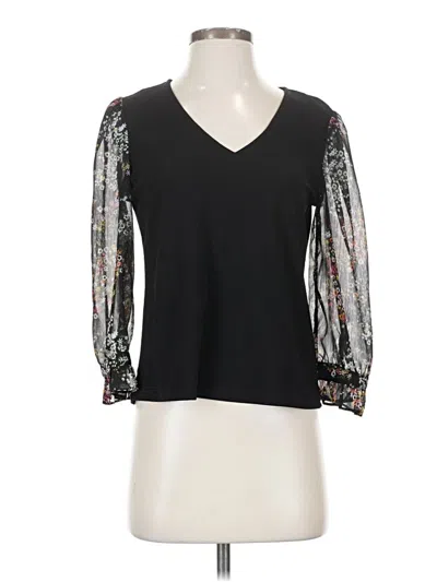 Pre-owned Cece 3/4 Sleeve Blouse In Black
