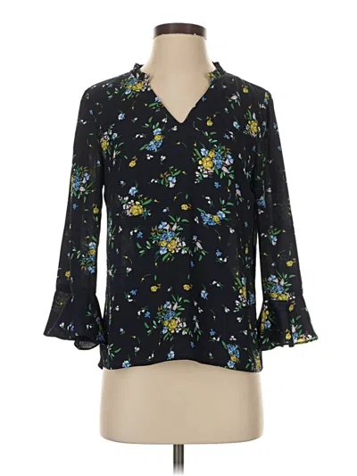Pre-owned Cece 3/4 Sleeve Blouse In Black