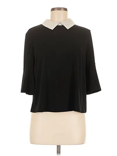 Pre-owned Cece 3/4 Sleeve Blouse In Black