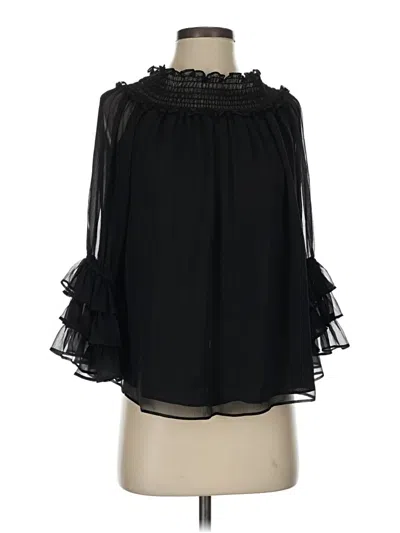 Pre-owned Cece 3/4 Sleeve Blouse In Black