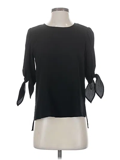 Pre-owned Cece 3/4 Sleeve Blouse In Black