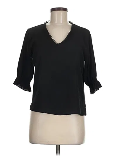 Pre-owned Cece 3/4 Sleeve Blouse In Black
