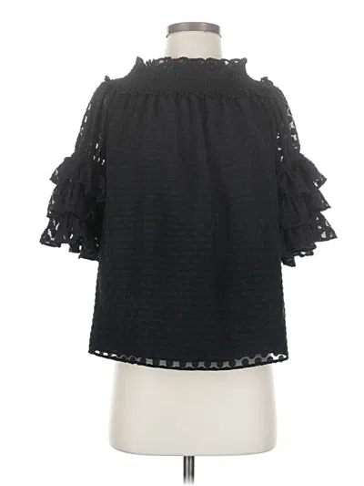 Pre-owned Cece 3/4 Sleeve Blouse In Black