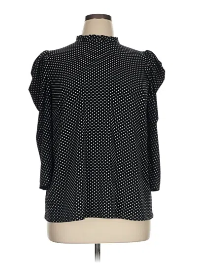 Pre-owned Cece 3/4 Sleeve Blouse In Black