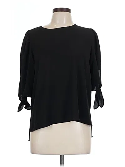 Pre-owned Cece 3/4 Sleeve Blouse In Black